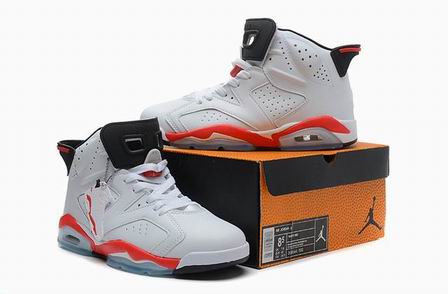 air jordan 6 shoes white orange
