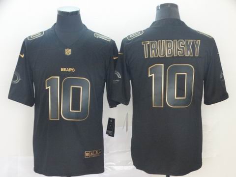 chicago bears #10 Trubisky black golden rush jersey