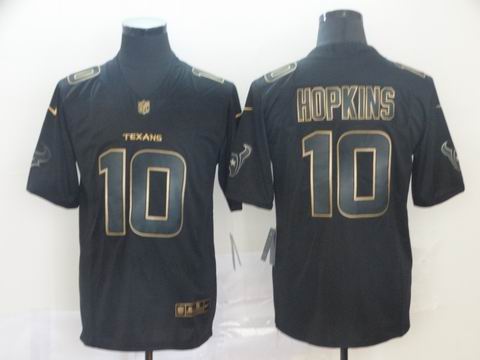 houston texans #10 Hopkins black golden jersey