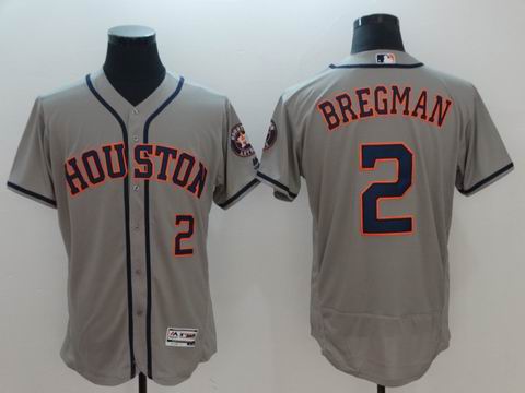 mlb Houston Astros #2 Alex Bregman grey flexbase jersey