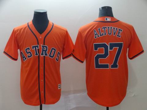 mlb Houston Astros #27 Altuve orange game jersey