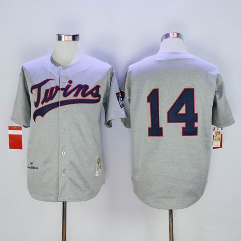 mlb Minnesota Twins #14 grey 1969 throwback jersey