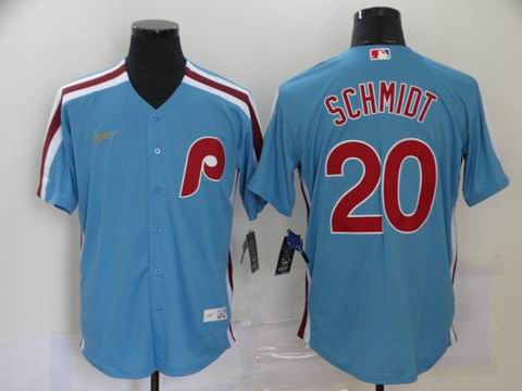 mlb Philadelphia Phillies #20 Mike Schmidt Light Blue game jersey