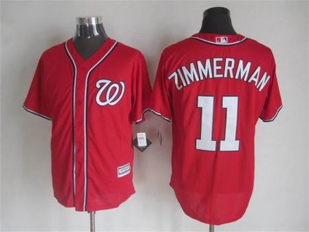 mlb Washington Nationals 11 Zimmerman red jersey