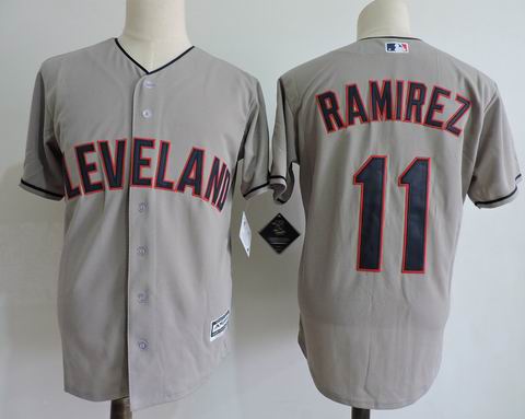 mlb cleveland indians #11 RAMIREZ grey jersey