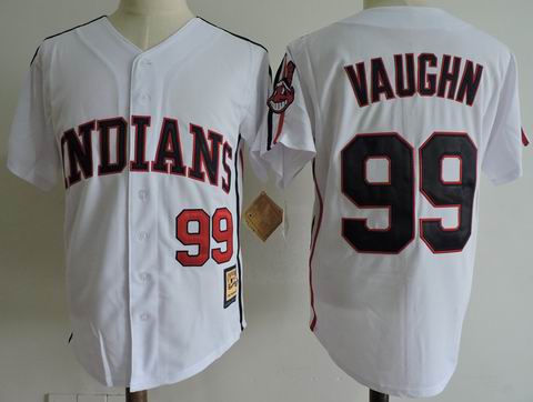 mlb cleveland indians #99 vaughn white jersey