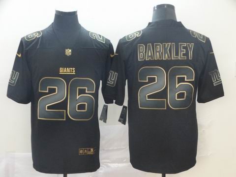 new york giants #26 Barkley black golden jersey