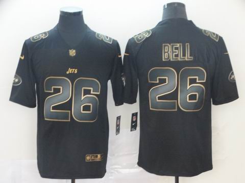new york jets #26 BELL black golden rush jersey