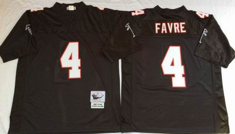 nfl Atlanta Falcons #4 Favre Black Throwback Jersey