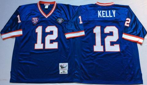 nfl Buffalo Bills #12 Kelly blue throwback jersey