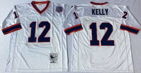 nfl Buffalo Bills #12 Kelly white throwback jersey