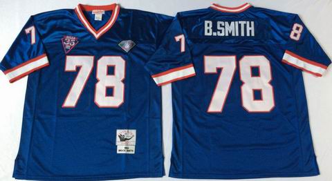 nfl Buffalo Bills 78 B.Smith blue throwback jersey