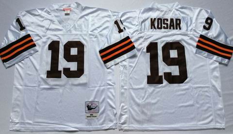 nfl Cleveland Browns #19 Bernie Kosar white throwback Jersey