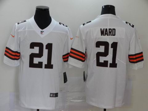 nfl Cleveland Browns #21 WARD white vapor untouchable jersey