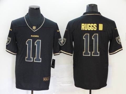 nfl Oakland Raiders #11 RUGGS III black golden jersey
