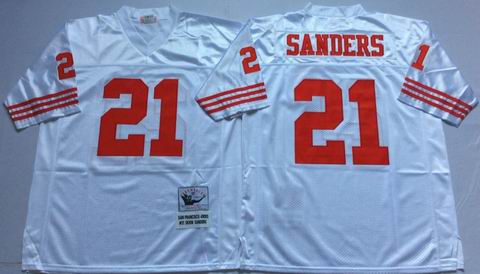nfl San Francisco 49ers #21 Sanders white throwback jersey