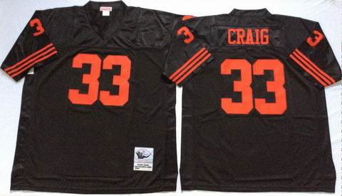 nfl San Francisco 49ers #33 Craig black throwback jersey