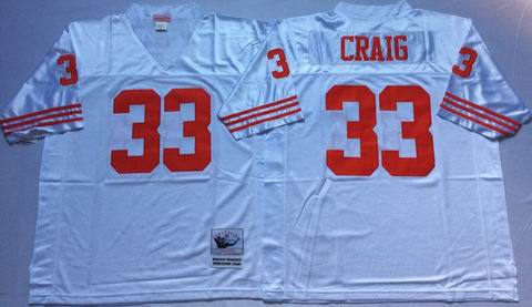 nfl San Francisco 49ers #33 Craig white throwback jersey