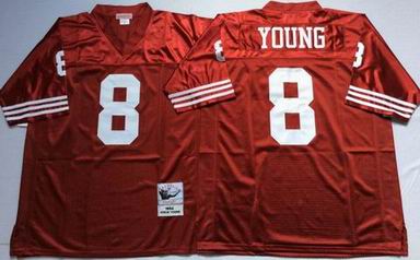 nfl San Francisco 49ers #8 young red throwback jersey