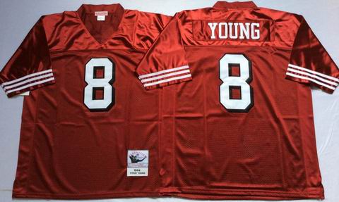 nfl San Francisco 49ers 8 young red throwback jersey