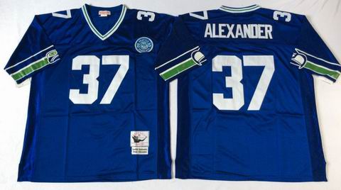 nfl Seattle Seahawks #37 Alexander blue throwback jersey