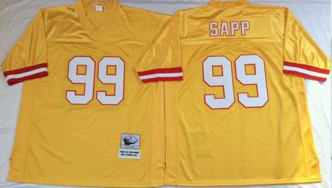 nfl Tampa Bay Buccaneers #99 Sapp yellow throwback jersey