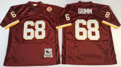 nfl Washington Redskins #68 Grimm red throwback jersey