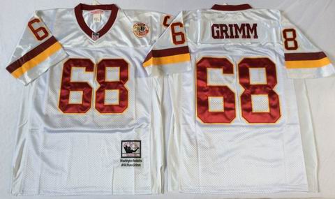 nfl Washington Redskins #68 Grimm white throwback jersey