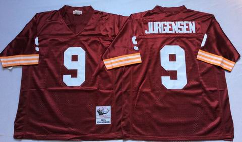 nfl Washington Redskins #9 Jurgensen red throwback jersey