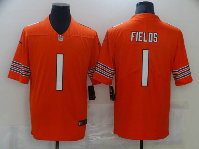 nfl bears #1 Fields orange vapor untouchlable jersey
