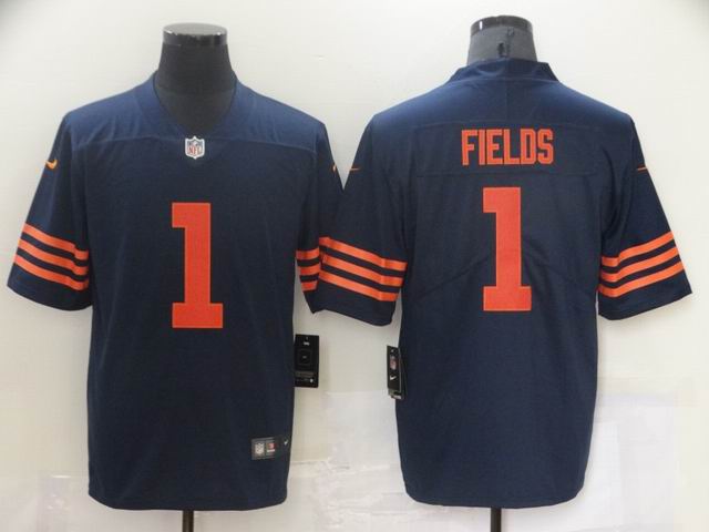 nfl bears #1 Fields vapor untouchlable blue jersey