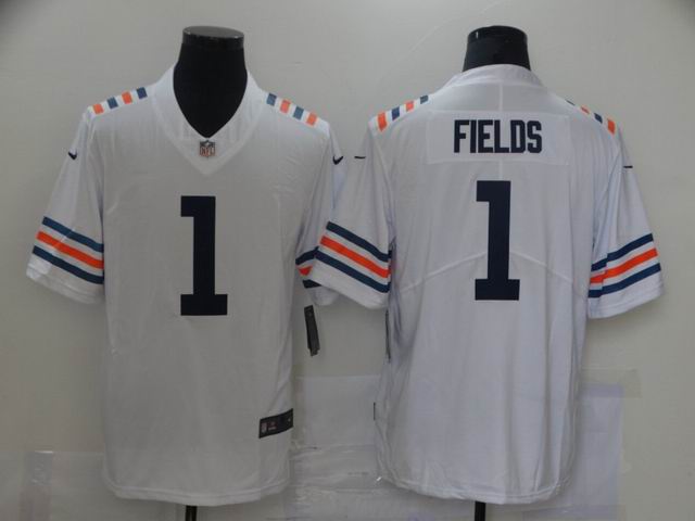 nfl bears #1 Fields white vapor untouchlable jersey