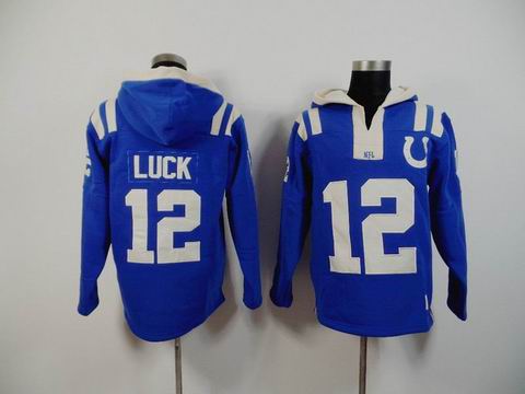 nfl colts 12 Luck blue sweatshirt hoody