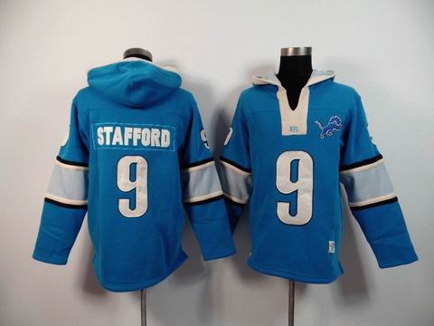 nfl lions 9 Stafford blue sweatshirt hoody