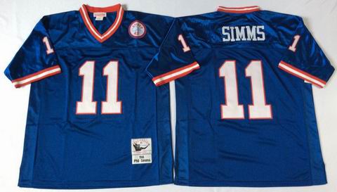 nfl new york giants #11 Simms blue throwback jersey