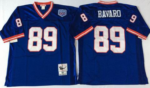 nfl new york giants #89 Bavaro blue throwback jersey