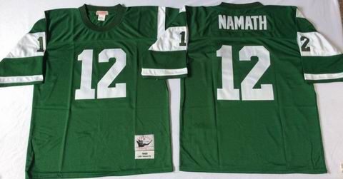 nfl new york jets #12 Namath green throwback jersey