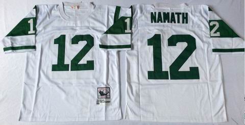nfl new york jets #12 Namath white throwback jersey