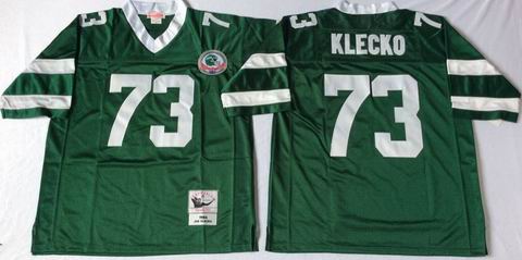 nfl new york jets #73 Klecko green throwback jersey