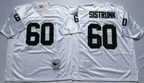 nfl oakland raiders #60 Sistrunk white throwback jersey