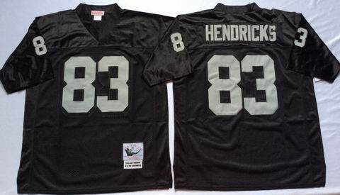 nfl oakland raiders #83 Hendricks black throwback jersey