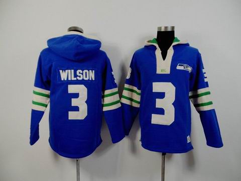 nfl seattle seahawks 3 Wilson blue sweatshirt hoody