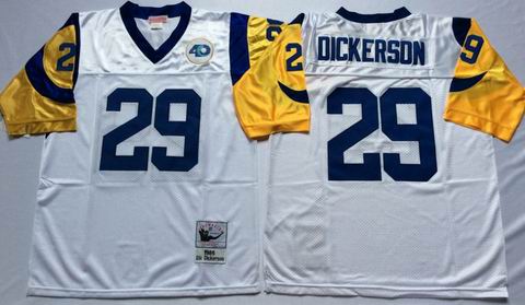 nfl st.louis rams #29 Dickerson white throwback jersey