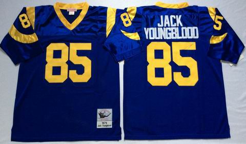 nfl st.louis rams #85 Jack Youngblood blue throwback jersey