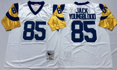 nfl st.louis rams #85 Jack Youngblood white throwback jersey
