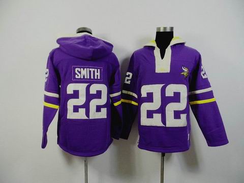 nfl vikings 22 Smith purple sweatshirt hoody