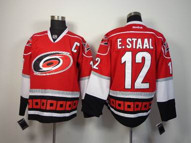 nhl Carolina hurricanes #12 E.Staal red jersey