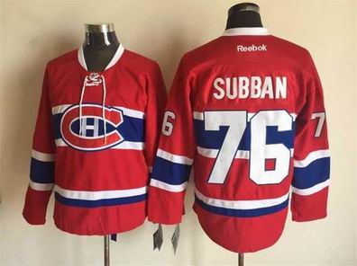 nhl Montreal Canadiens 76 Subban red jersey