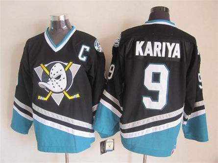 nhl anaheim ducks #9 Kariya black jersey