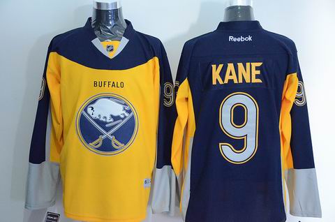 nhl buffalo sabres 9 Kane yellow blue jersey